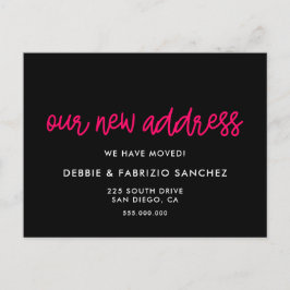 Modern & einfach Unsere neue Adresse Postkarte