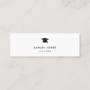 Modern Einfache Abschluss Name Card Mini Visitenkarte