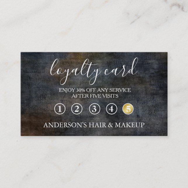 Modern Einfache elegante Typografie Loyalty Card Visitenkarte (Vorderseite)