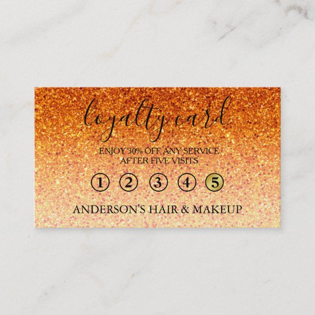 Modern Einfache elegante Typografie Loyalty Card Visitenkarte (Vorderseite)