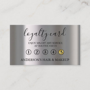 Modern Einfache elegante Typografie Loyalty Card Visitenkarte
