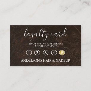 Modern Einfache elegante Typografie Loyalty Card Visitenkarte