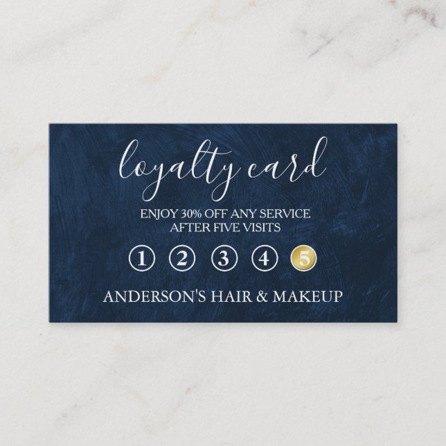 Modern Einfache elegante Typografie Loyalty Card Visitenkarte (Vorderseite)