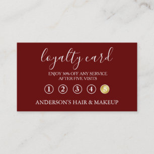 Modern Einfache elegante Typografie Loyalty Card Visitenkarte