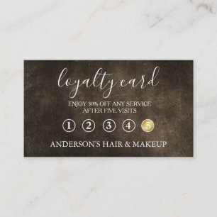 Modern Einfache elegante Typografie Loyalty Card Visitenkarte
