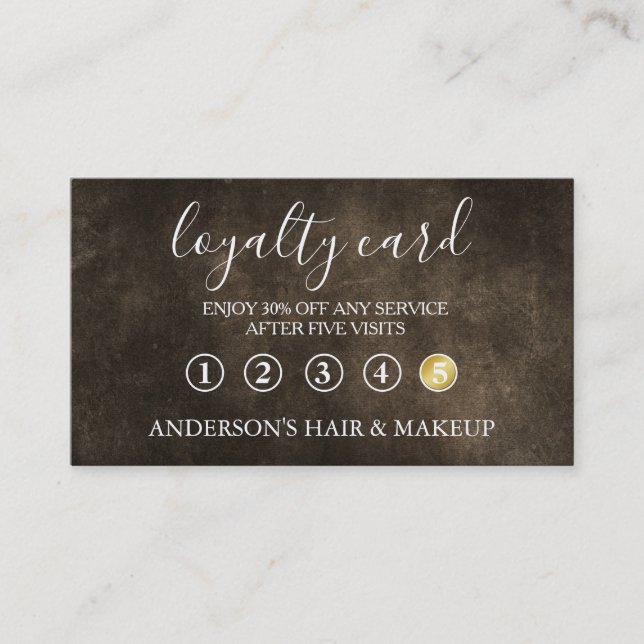 Modern Einfache elegante Typografie Loyalty Card Visitenkarte (Vorderseite)