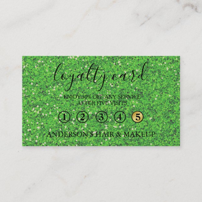 Modern Einfache elegante Typografie Loyalty Card Visitenkarte (Vorderseite)