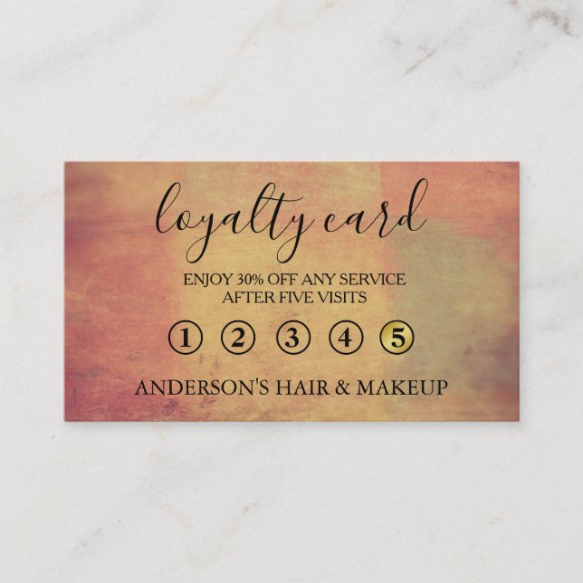 Modern Einfache elegante Typografie Loyalty Card Visitenkarte (Vorderseite)