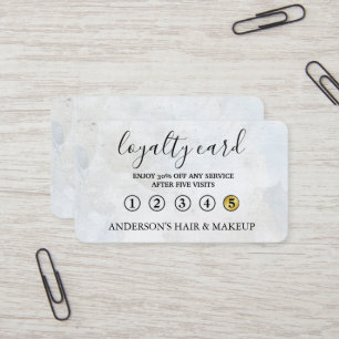 Modern Einfache elegante Typografie Loyalty Card Visitenkarte