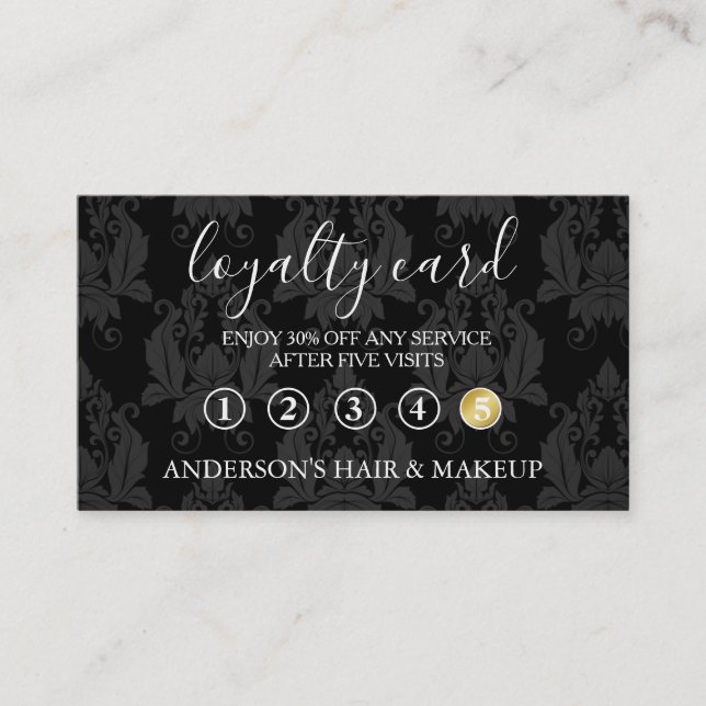 Modern Einfache, elegante Typografie Loyalty Card Visitenkarte (Vorderseite)