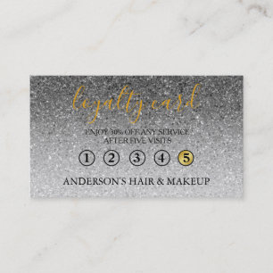 Modern Einfache, elegante Typografie Loyalty Card Visitenkarte