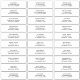 Modern + Einfache Hochzeitgästen-Adresse Aufkleber