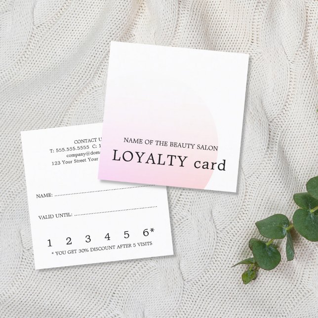 Modern Einfache Rose White Beauty Loyalty Card Treuekarte (Von Creator hochgeladen)