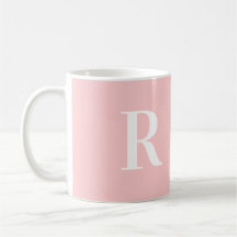 Modern einfaches Monogramm Rosa