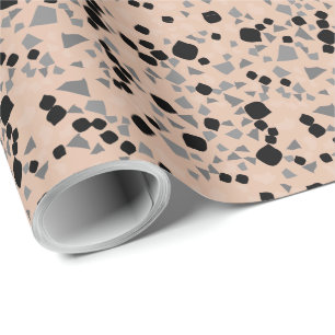 Modern einfaches, rotes Terrazzo-Wrapping Paper Geschenkpapier