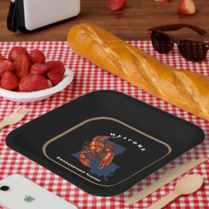 Modern eingerichteter individuelle Name Louisiana Pappteller