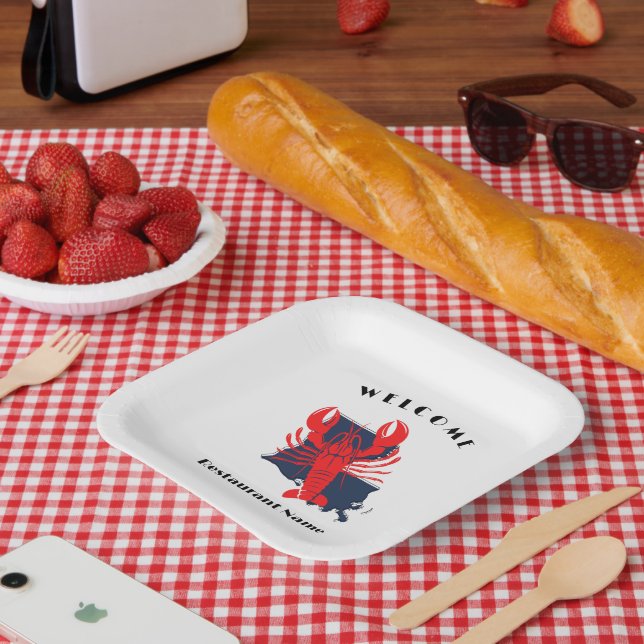 Modern eingerichteter individuelle Name Louisiana Pappteller (Picknick)