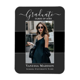 Modern | Elegant 1 Foto Grad Ankündigung Magnet