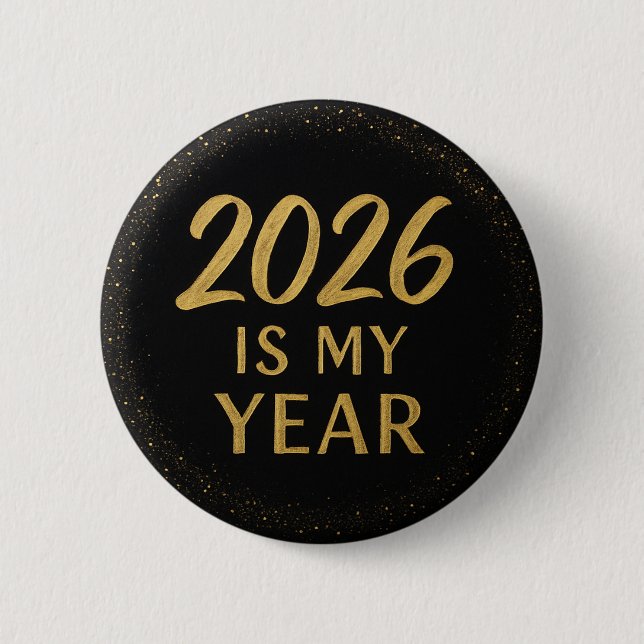 Modern Elegant 2026 is my Year  Button (Vorderseite)