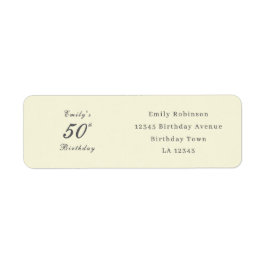Modern Elegant 50th Birthday Address