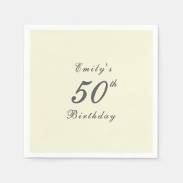 Modern Elegant 50th Birthday Party Paper Serviette