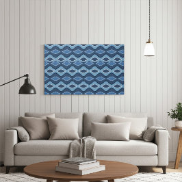 Modern, Elegant Abstract Blue Jay Pattern Leinwanddruck