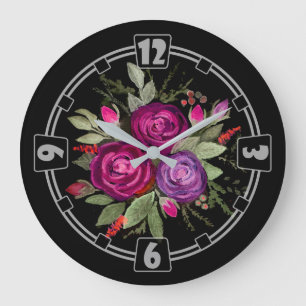 Modern, elegant, abstract, decorative, clock, colo große wanduhr