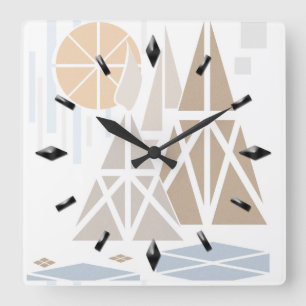 Modern, elegant, abstrakt, dekorativ, Uhr