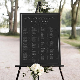 Modern Elegant Alphabetical Wedding Seating Charts