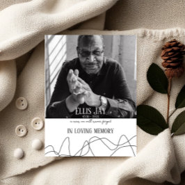 Modern | elegant | Beibehalten | Beerdigungskarte Visitenkarte