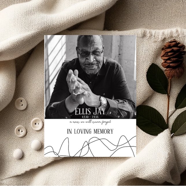 Modern | elegant | Beibehalten | Beerdigungskarte Visitenkarte (Von Creator hochgeladen)