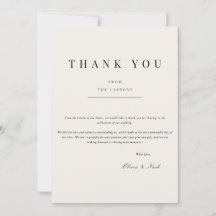 Modern & elegant Beige Danke Karte