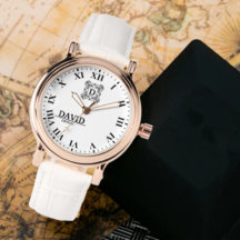 Modern Elegant Black and White Custom Name