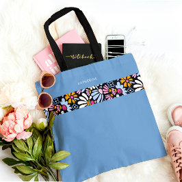 Modern Elegant Blue Floral Pattern Trendy