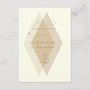 Modern & elegant Blush Diamond Overlay RSVP-Ka RSVP Karte