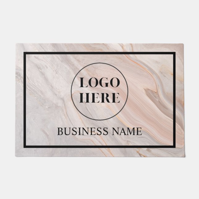 Modern Elegant Business Logo Doormat Fußmatte (Vorderseite)