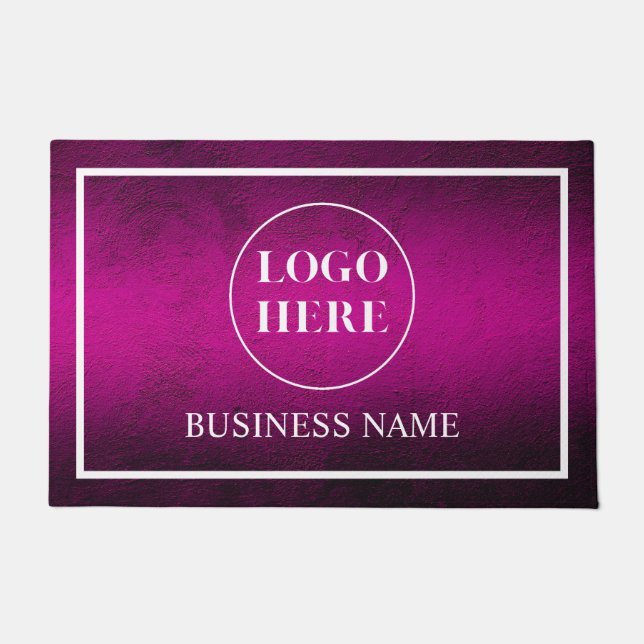 Modern Elegant Business Logo Doormat Fußmatte (Vorderseite)