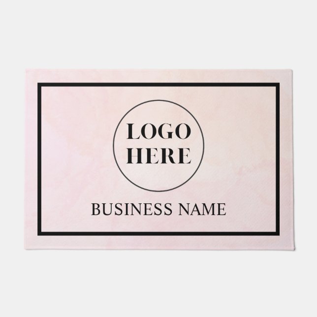 Modern Elegant Business Logo Doormat Fußmatte (Vorderseite)