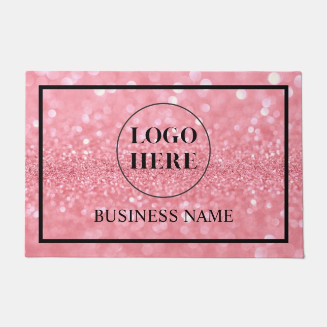 Modern Elegant Business Logo Doormat Fußmatte (Vorderseite)