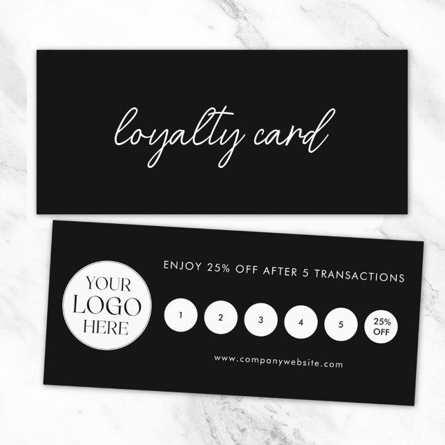 Modern Elegant Business Logo Loyalty Card (Front and Back)