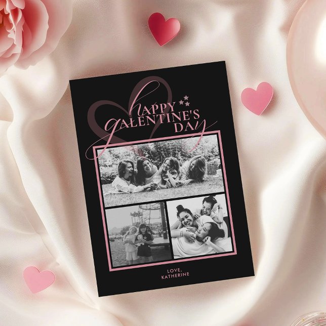 Modern Elegant Chic Photo Galentine's Day Card (Von Creator hochgeladen)
