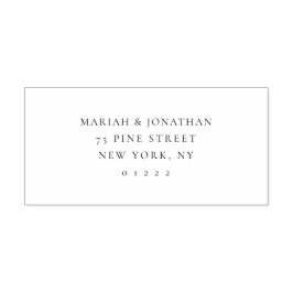 Modern Elegant Couples Return Address Permastempel