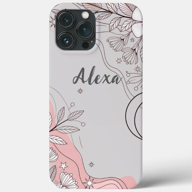 Modern elegant cute girly simple florals Case-Mate iPhone hülle (Rückseite)