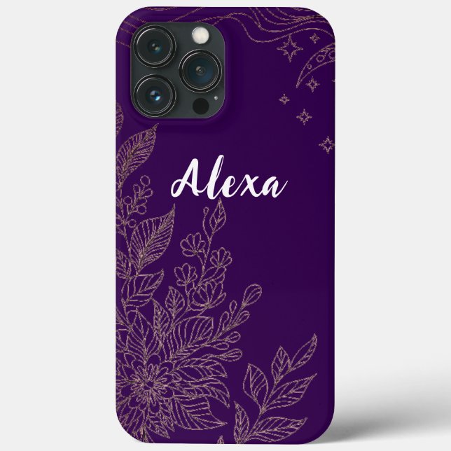 Modern elegant cute girly simple florals Case-Mate iPhone hülle (Rückseite)