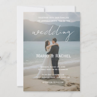 Modern Elegant  Editable Names Wedding Invitation Einladung