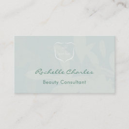 Modern Elegant Eucalyptus Add Logo QR Code Beauty Visitenkarte