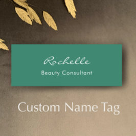 Modern Elegant Eucalyptus Green Custom Employee Namensschild