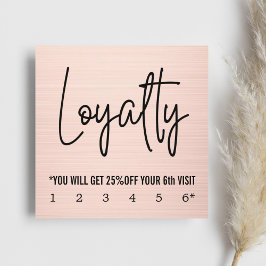 Modern Elegant Faux Rose Gold Loyalty Card Treuekarte