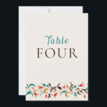 Modern Elegant Floral Wreath Wedding Table Number Einladung<br><div class="desc">Beautiful invitations and stationery for special occasions and festivals are available in both physical and digital formats. We can extend any design into matching items such as RSVP cards,  labels,  envelopes,  and more. Customization is available upon request. Looking forward to hearing from you!</div>