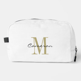 Modern Elegant Gold Monogram Personalized Waschbeutel